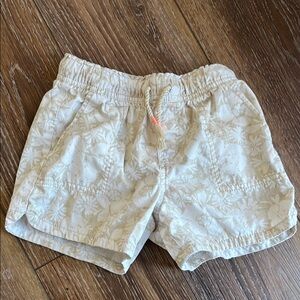 GAP Cream Elastic Waist Shorts Relaxed Fit